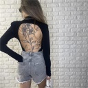 shorts sfrangiato denim